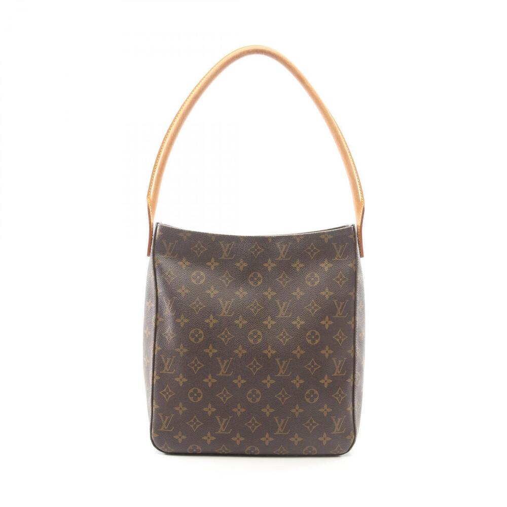 Louis Vuitton Looping Monogram Canvas Leather Shoulder Bag Brown